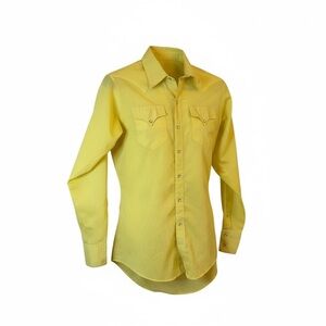 Vintage RockMount Ranch Wear Yellow Snap Button-Up Shirt